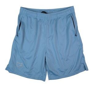 G Gradual Athletic Shorts Mens L Blue Zipper Pockets Mesh Training Activewear